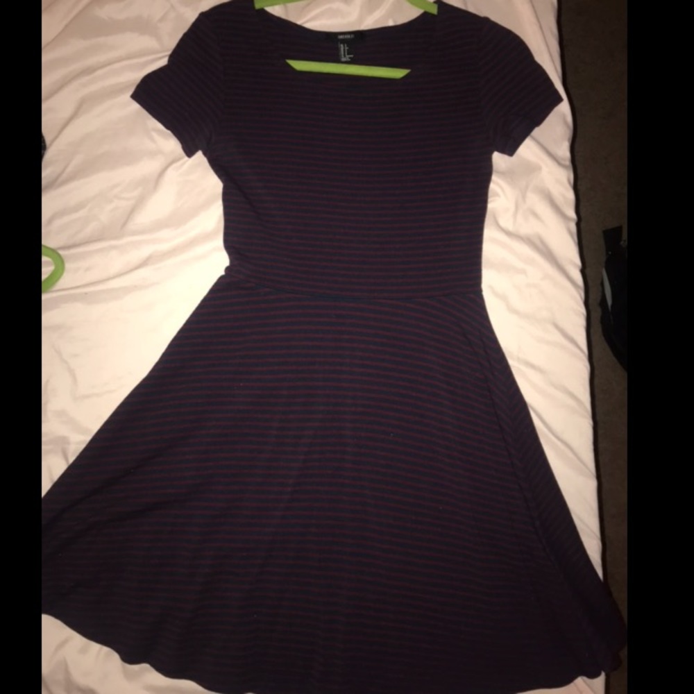 Forever21 blue and red striped dress